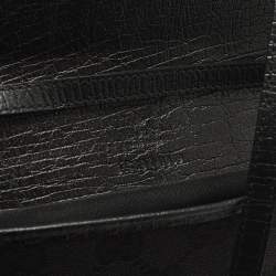 مملوكة مسبقًا Gucci Bamboo Black GG Canvas and Leather Clutch Bag