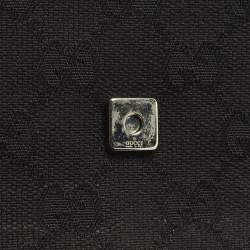 مملوكة مسبقًا Gucci Bamboo Black GG Canvas and Leather Clutch Bag