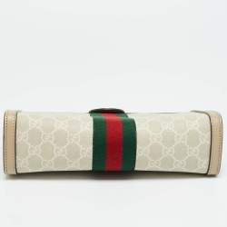 مملوكة مسبقًا Gucci GG Ophidia Small Beige Supreme Canvas Shoulder Bag