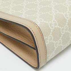 مملوكة مسبقًا Gucci GG Ophidia Small Beige Supreme Canvas Shoulder Bag