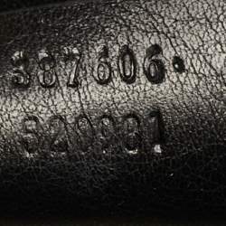 مملوكة مسبقًا حقيبة كتف غوتشي جلد لامع أسود متوسطة بشعار G متداخل