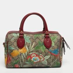 Pre Owned حقيبة بوسطن تيان صغيرة من قماش جي جي سوريم متعدد الألوان من غوتشي
