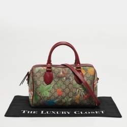 Pre Owned حقيبة بوسطن تيان صغيرة من قماش جي جي سوريم متعدد الألوان من غوتشي