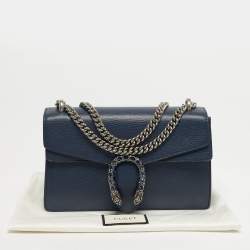 مملوكة مسبقًا Gucci Dionysus Small Navy Blue Leather Shoulder Bag