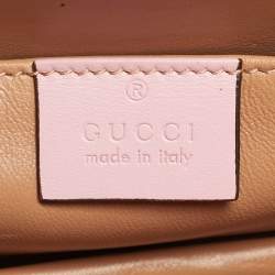 مملوكة مسبقًا حقيبة كتف غوتشي برودواي بيرلي بي صغيرة جلد زهري