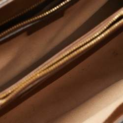 مملوكة مسبقًا Gucci Horsebit 1955 Brown/Beige GG Supreme Canvas and Leather Top Handle Bag