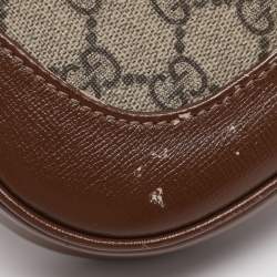 مملوكة مسبقًا حقيبة هوبو غوتشي جاكي صغيرة قماش جي جي سوبرم بيج/بني وجلد