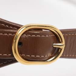 مملوكة مسبقًا حقيبة هوبو غوتشي جاكي صغيرة قماش جي جي سوبرم بيج/بني وجلد