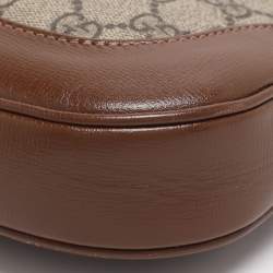مملوكة مسبقًا حقيبة هوبو غوتشي جاكي صغيرة قماش جي جي سوبرم بيج/بني وجلد