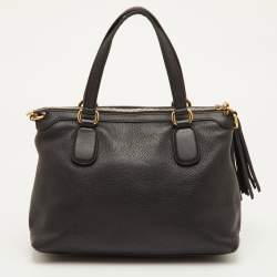 مملوكة مسبقًا Gucci Soho Working Black Leather Tote