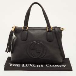 مملوكة مسبقًا Gucci Soho Working Black Leather Tote