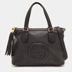 مملوكة مسبقًا Gucci Soho Working Black Leather Tote
