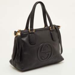 مملوكة مسبقًا Gucci Soho Working Black Leather Tote