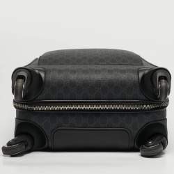 مملوكة مسبقًا Gucci Black GG Supreme Canvas 4 Wheeled Cabin Suitcase