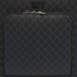 مملوكة مسبقًا Gucci Black GG Supreme Canvas 4 Wheeled Cabin Suitcase
