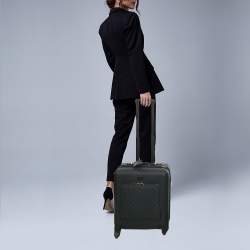 مملوكة مسبقًا Gucci Black GG Supreme Canvas 4 Wheeled Cabin Suitcase