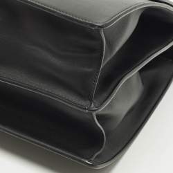 مملوكة مسبقًا Gucci Dionysus Bamboo Large Black Leather Top Handle Bag