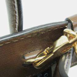 مملوكة مسبقًا حقيبة كتف غوتشي جلد جي جي سوبريم بيج بني بشعار جي المتشابك