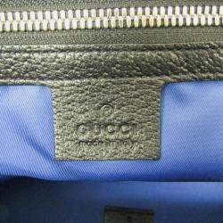 مملوكة مسبقًا حقيبة كتف غوتشي جي جي نايلون كانفاس وجلد أوف ذا غريد أسود أزرق