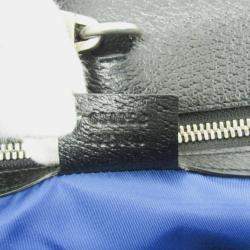 مملوكة مسبقًا حقيبة كتف غوتشي جي جي نايلون كانفاس وجلد أوف ذا غريد أسود أزرق