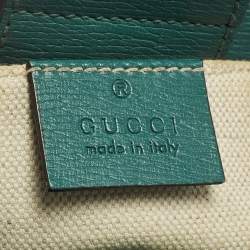 Pre Owned حقيبة يد غوتشي ميني بامبو جلد بلومز مطبوعة متعددة الألوان