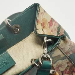 Pre Owned حقيبة يد غوتشي ميني بامبو جلد بلومز مط بوعة متعددة الألوان