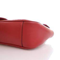 Pre Owned Gucci Small Red Calf Marmont Shoulder Bag