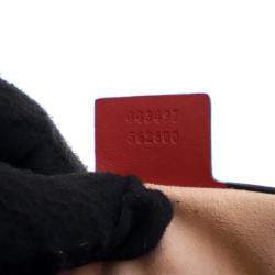 Pre Owned Gucci Small Red Calf Marmont Shoulder Bag