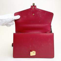 Pre Owned Gucci Sylvie Red Calf Leather Bag