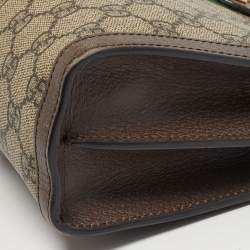 Pre Owned حقيبة كتف غوتشي غوتشيسيميّا صغيرة بيج شفّاف كانفاس أوفيديا