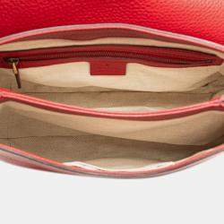 Pre Owned حقيبة غوتشي كروس بودي جلد مارمونت جي جي أحمر أنيماليير