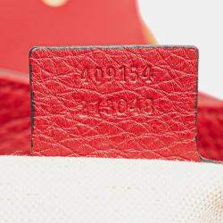 Pre Owned حقيبة غوتشي كروس بودي جلد مارمونت جي جي أحمر أنيماليير