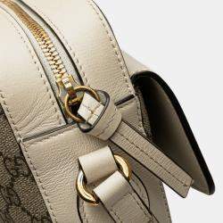 Pre Owned Gucci Brown Small GG Supreme Horsebit 1955 Crossbody