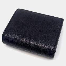 Pre Owned Gucci Black Leather Zumi Bifold Wallet