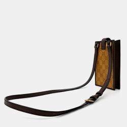 مملوكة مسبقًا Gucci Beige PVC X Adidas Phone Holder Crossbody Bag