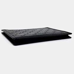 مملوكة مسبقًا حقيبة كلتش غوتشي جلد منقوشة سوداء