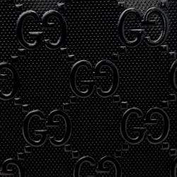 مملوكة مسبقًا حقيبة كلتش غوتشي جلد منقوشة سوداء