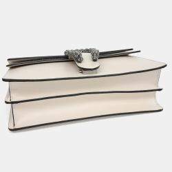 مملوكة �مسبقًا Gucci White Leather Dionysus Chain Shoulder Bag