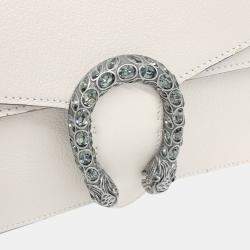 مملوكة مسبقًا Gucci White Leather Dionysus Chain Shoulder Bag