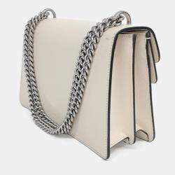 مملوكة مسبقًا Gucci White Leather Dionysus Chain Shoulder Bag