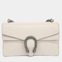 مملوكة مسبقًا Gucci White Leather Dionysus Chain Shoulder Bag