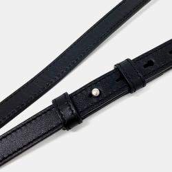 Pre Owned حقيبة كروس بودي صغيرة قوتشي جلد أسود متموج مارمونت ماتيلاسيه