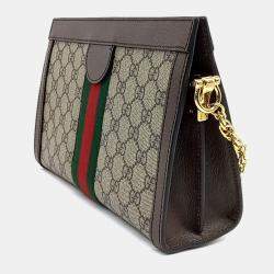 مملوكة مسبقًا Gucci Brown Coated Canvas Ophidia GG Supreme Shoulder Bag