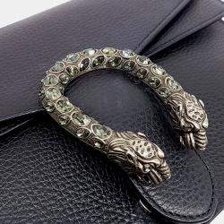 مملوكة مسبقًا حقيبة كتف سلسلة ديونيسوس جلد أسود غوتشي