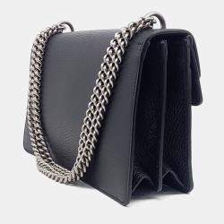 مملوكة مسبقًا حقيبة كتف سلسلة ديونيسوس جلد أسود غوتشي