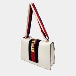 مملوكة مسبقًا Gucci White Leather Sylvie Bag