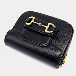 Pre Owned Gucci Black Leather Horsebit 1955 Super Mini Bag