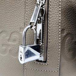 Pre Owned حقيبة دفل جلد بني جوتشي جامبو GG صغيرة