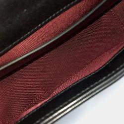 مملوكة مسبقًا حقيبة كتف غوتشي مارمونت جلد سوداء صغيرة