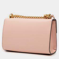 مملوكة مسبقًا Gucci Pink Small Crystal Embellished Leather Star Padlock Crossbody